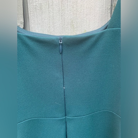 BHLDN square neck hunter green maxi dress - Picture 6 of 7